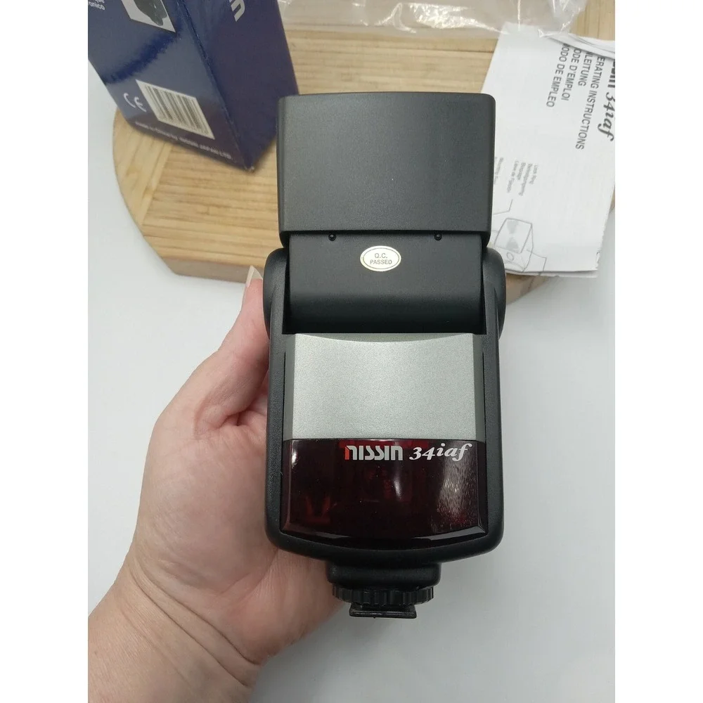 Nissin 34iaf Auto Flash for Nikon Or Canon EOS‎ Cameras Open Box